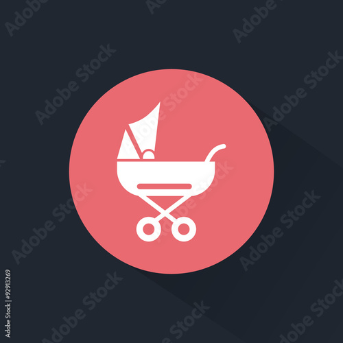 Baby stroller icon
