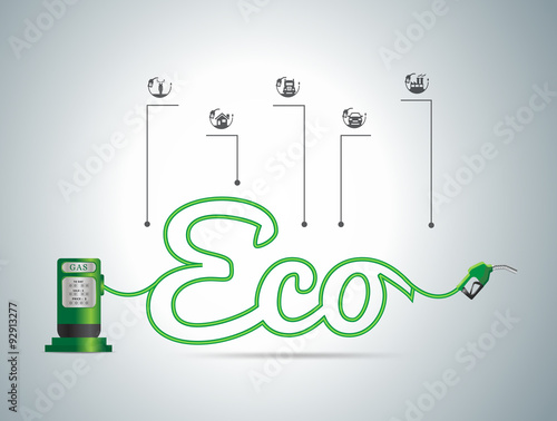 Eco fuel concept, Vector illustration modern design template