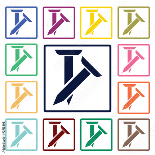 Pair of spikes icon