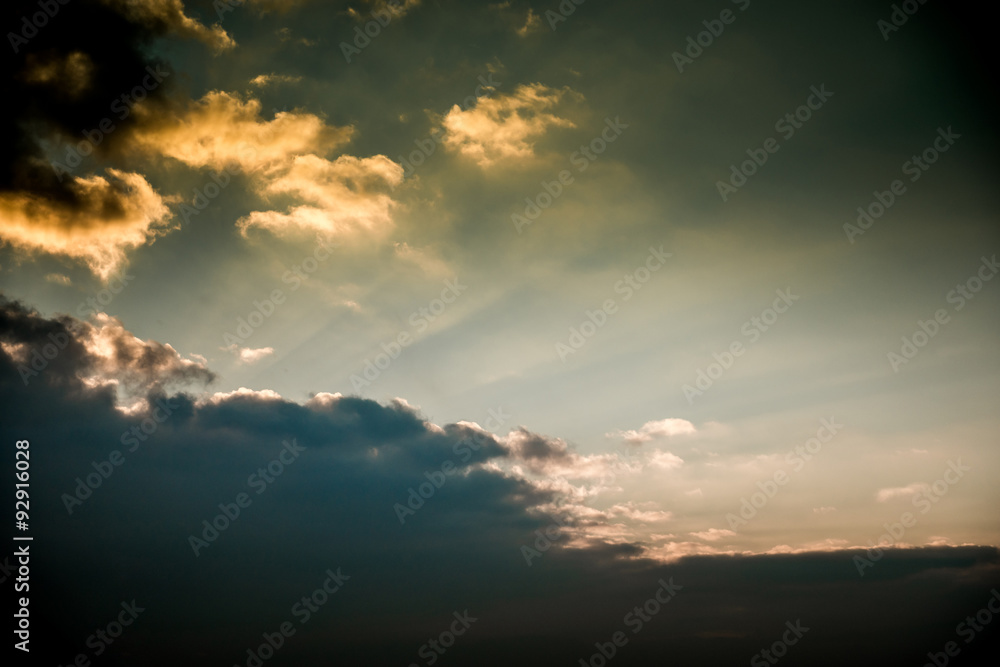 Fototapeta premium Beautiful sunset clouds
