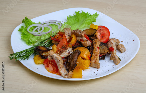 Roasted pork with vegetables