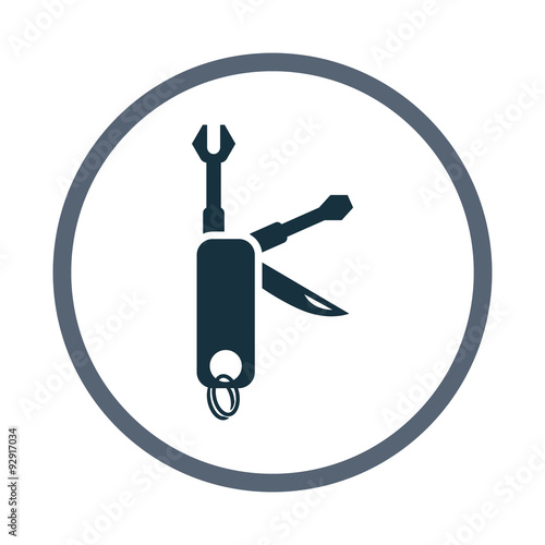 Compact set of construction tools icon