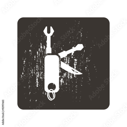 Compact set of construction tools icon