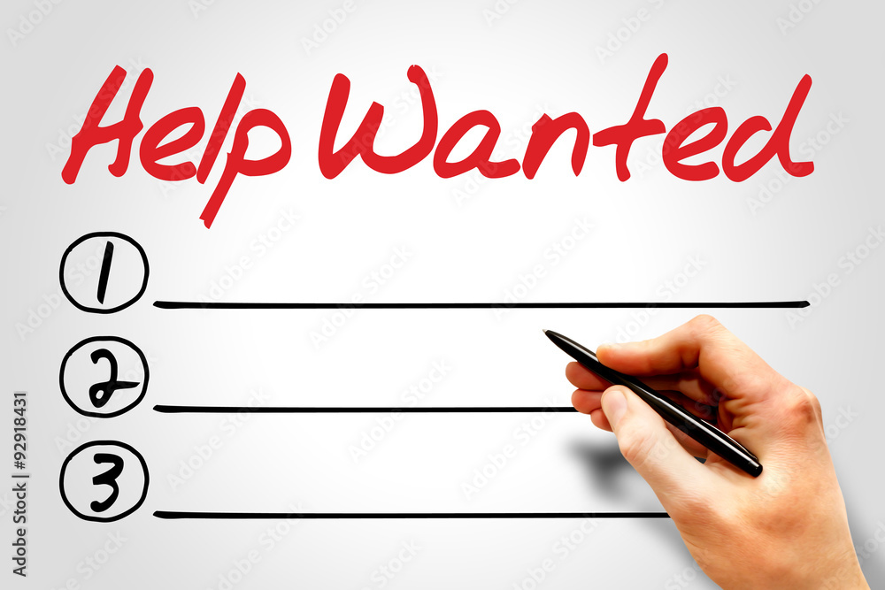Help Wanted blank list concept Help Wanted blank list concept
