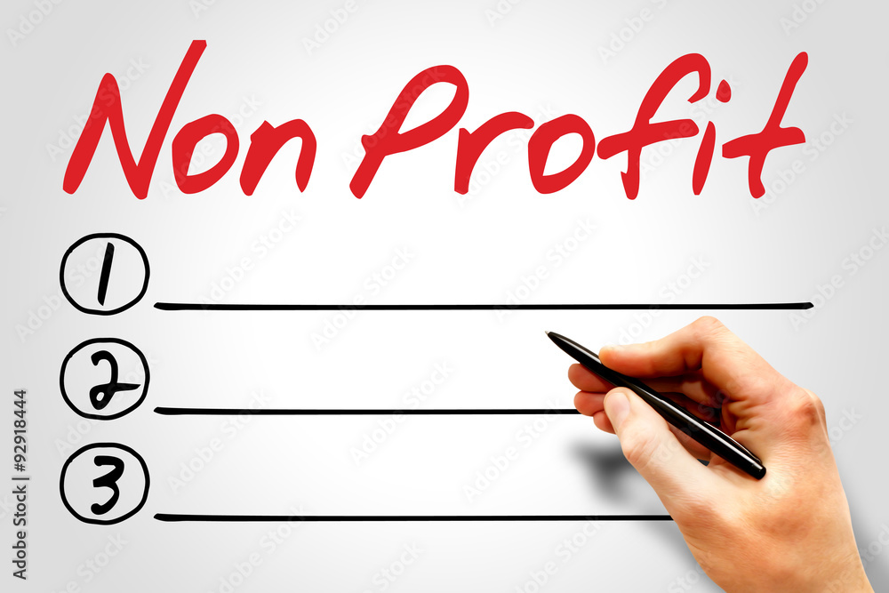 Non Profit blank list concept Non Profit blank list concept