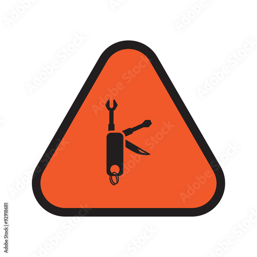 Compact set of construction tools icon