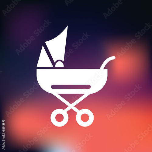Baby stroller icon