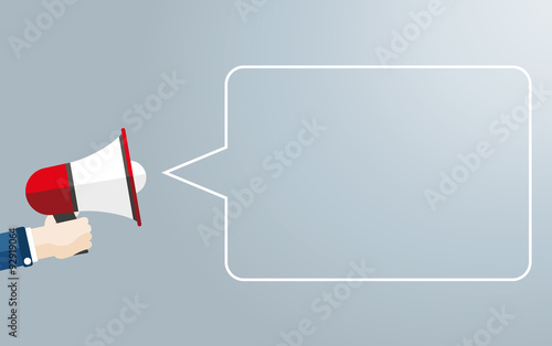 Hand Bullhorn Copyspace Speech Bubble