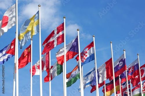 World Flags Blowing In The Wind