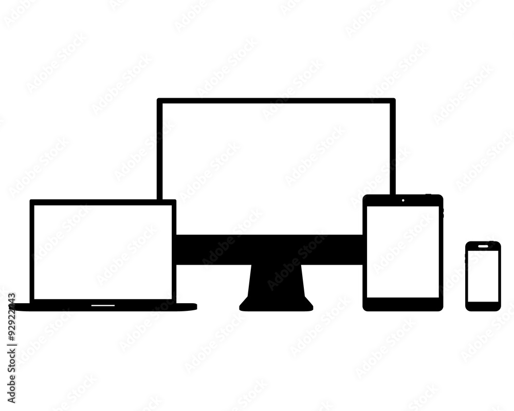 Set of Modern Digital devices Electronic vector Set of Modern Digital devices Electronic vector