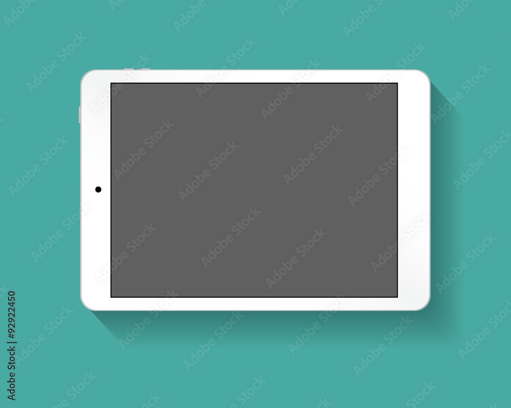 White tablet pc horizont - obrazy, fototapety, plakaty 