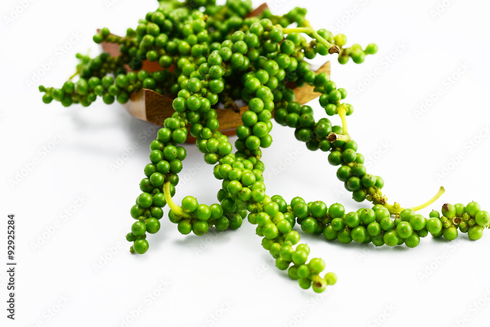 young pepper on white background young pepper on white background