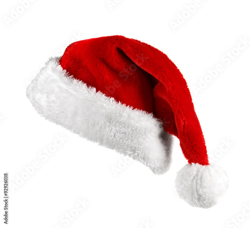  Santa Claus red hat on the white background 