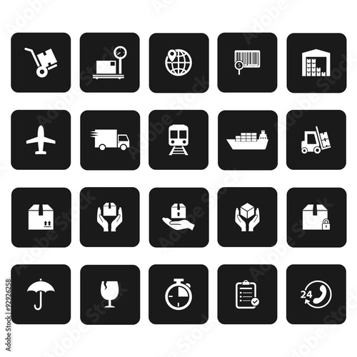 Set of Shipping and Logistic icons. Vector Illustration. EPS10