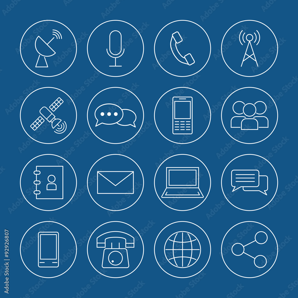 communication icons set communication icons set