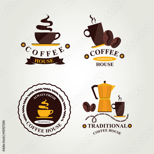 Coffee badge,label, icon menu.  photo