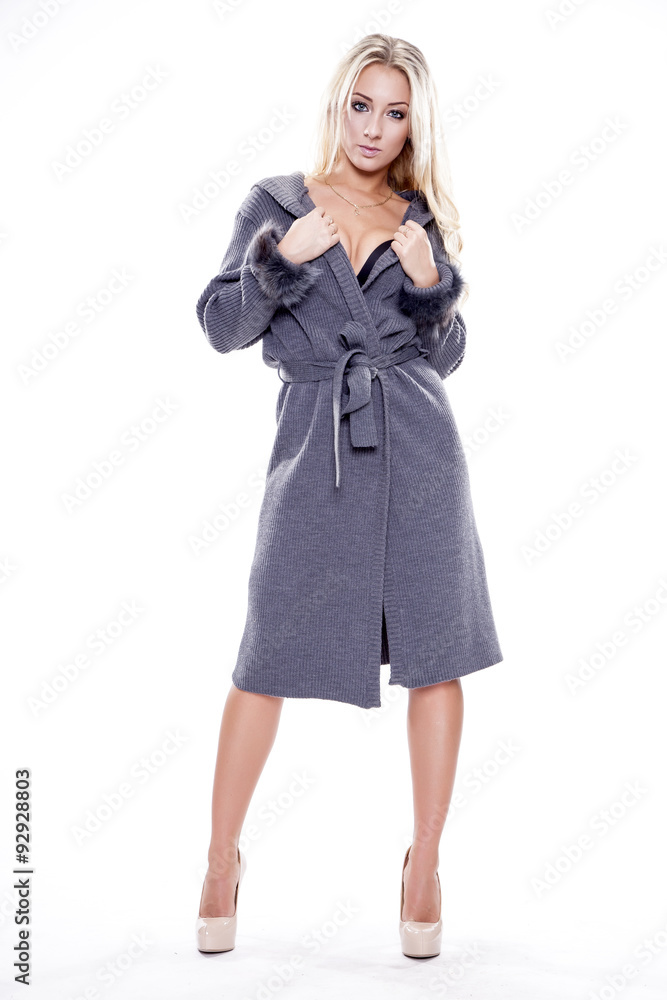 Portrait of happy smiling woman dressed Portrait of happy smiling woman dressed