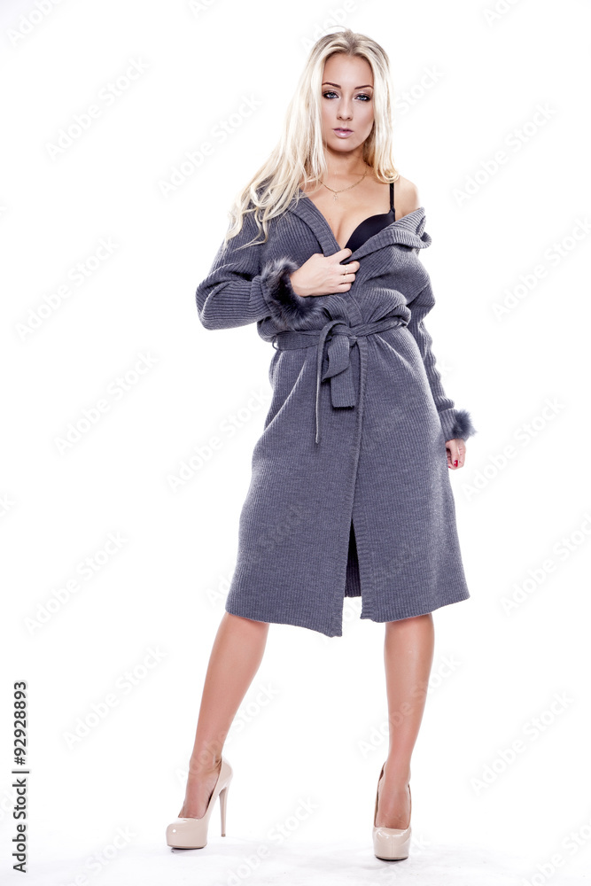 Portrait of happy smiling woman dressed Portrait of happy smiling woman dressed