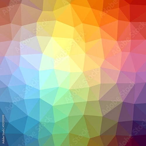 Abstract colorful triangular or polygonal background illustration.