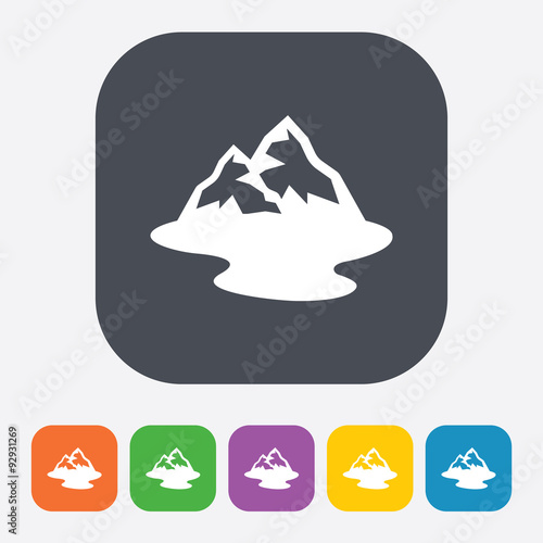 Illustration of fishing and fish icon