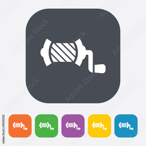 Illustration of fishing and fish icon