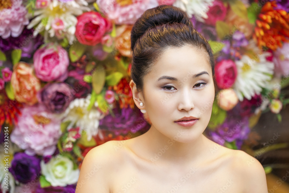 Asian beauty face portrait with clean and fresh elegant lady Asian beauty face portrait with clean and fresh elegant lady