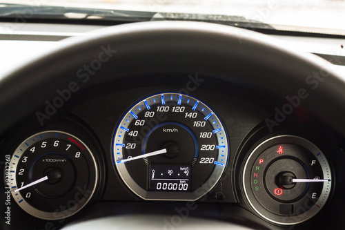 lose up of car dashboard