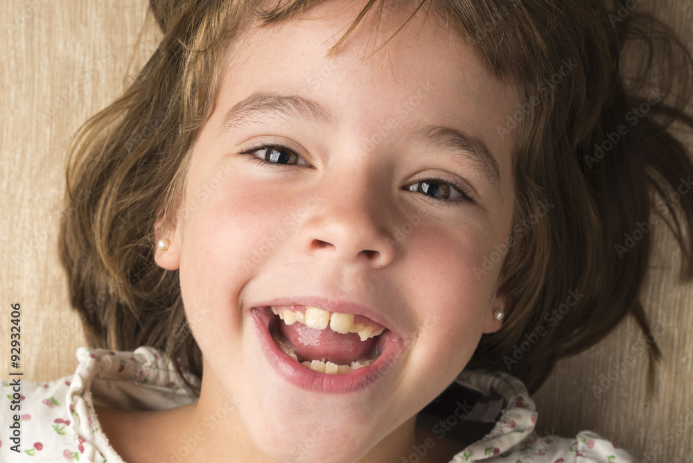 Portrait of little girl smiling Portrait of little girl smiling