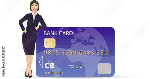 Femme d'affaire Manager Patron Carte Bancaire