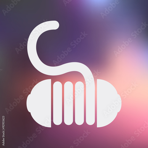 Illustration of fishing and fish icon