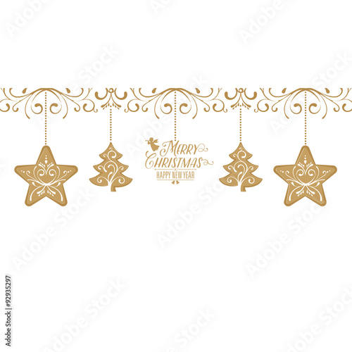 Golden Christmas Card