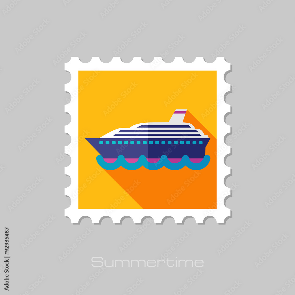 Cruise transatlantic liner ship flat stamp Cruise transatlantic liner ship flat stamp