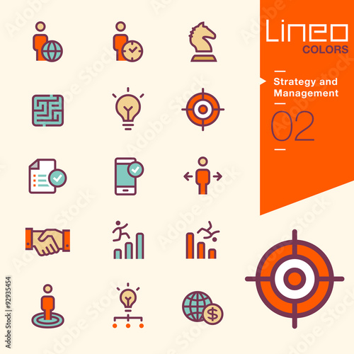 Lineo Colors - Strategy and Management icons