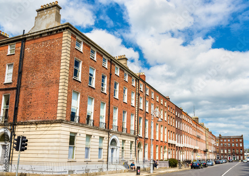 Canvas Print Residential buildings in Dublin - Ireland. Summer scene