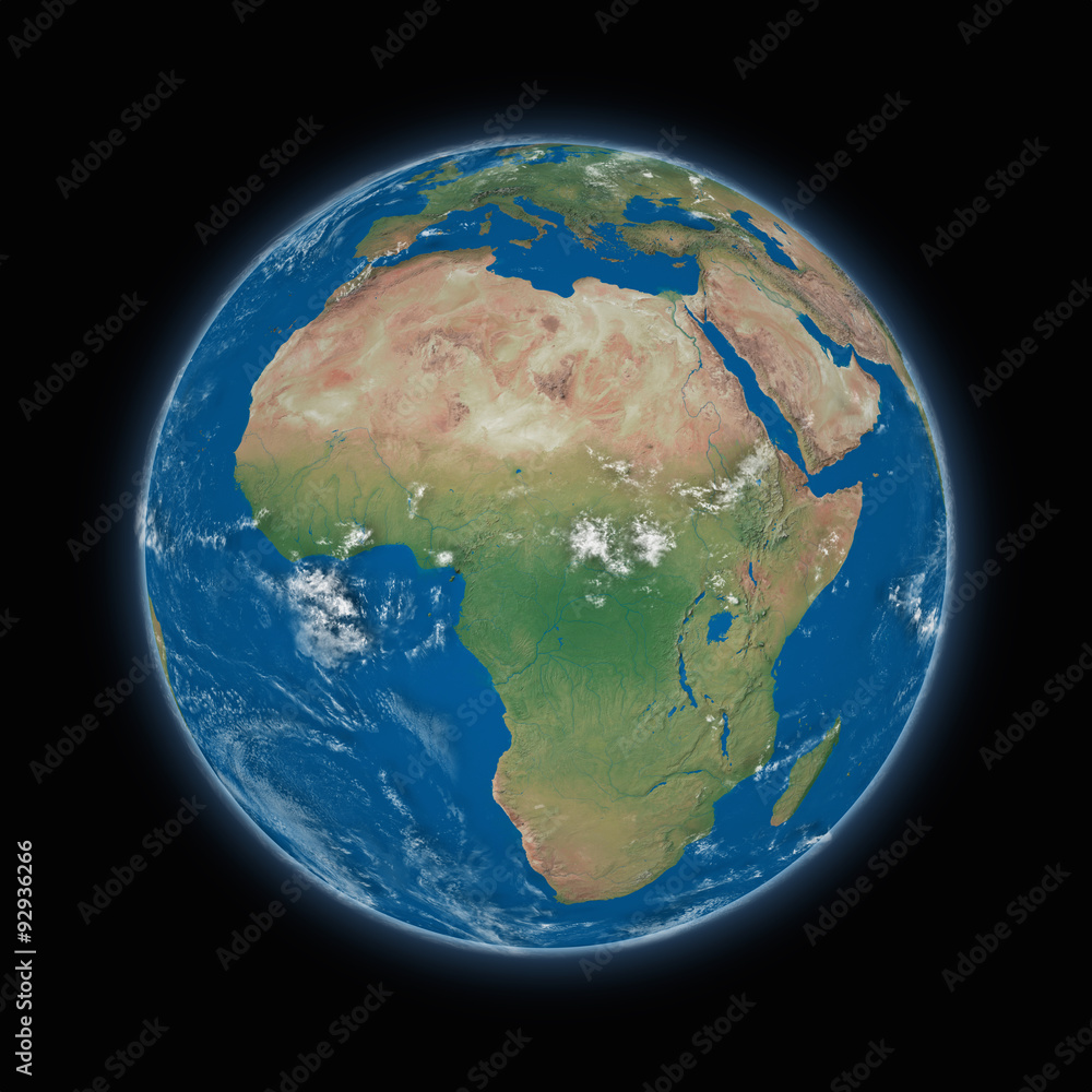 Africa on planet Earth