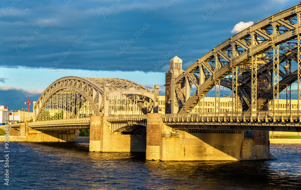 Naklejka premium Bolsheokhtinsky Bridge in Saint Petersburg - Russia