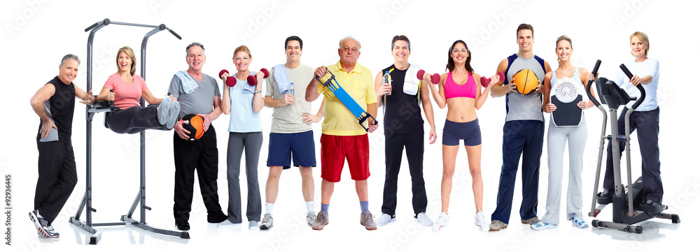 Fototapeta premium Group of healthy fitness people.