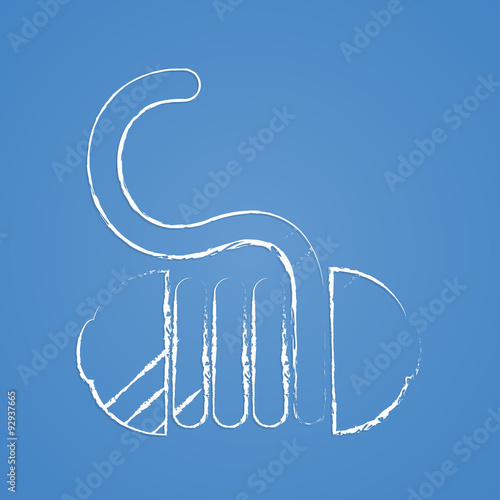 Illustration of fishing and fish icon