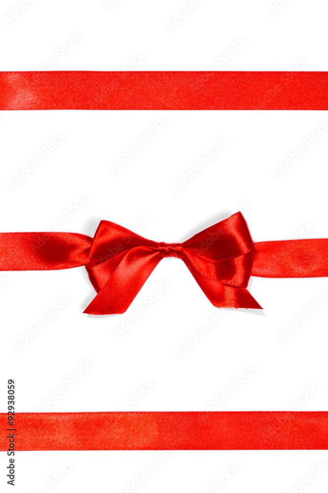 Red ribbons with bow Red ribbons with bow