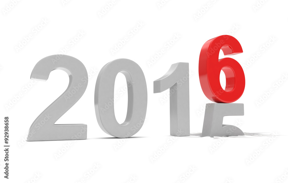 2015-2016 change new year 2016 isolated 2015-2016 change new year 2016 isolated