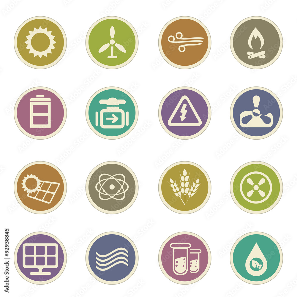 Fuel and Power Generation Icons