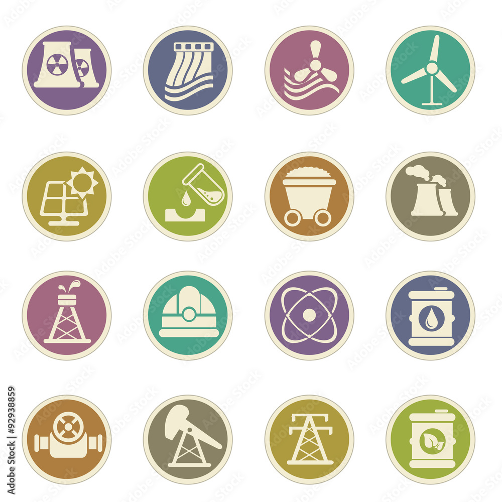 Fuel and Power Generation Icons Fuel and Power Generation Icons