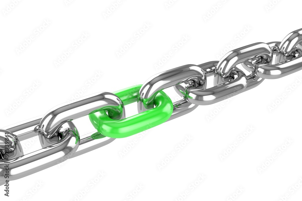 Obraz premium render stainless steel chain