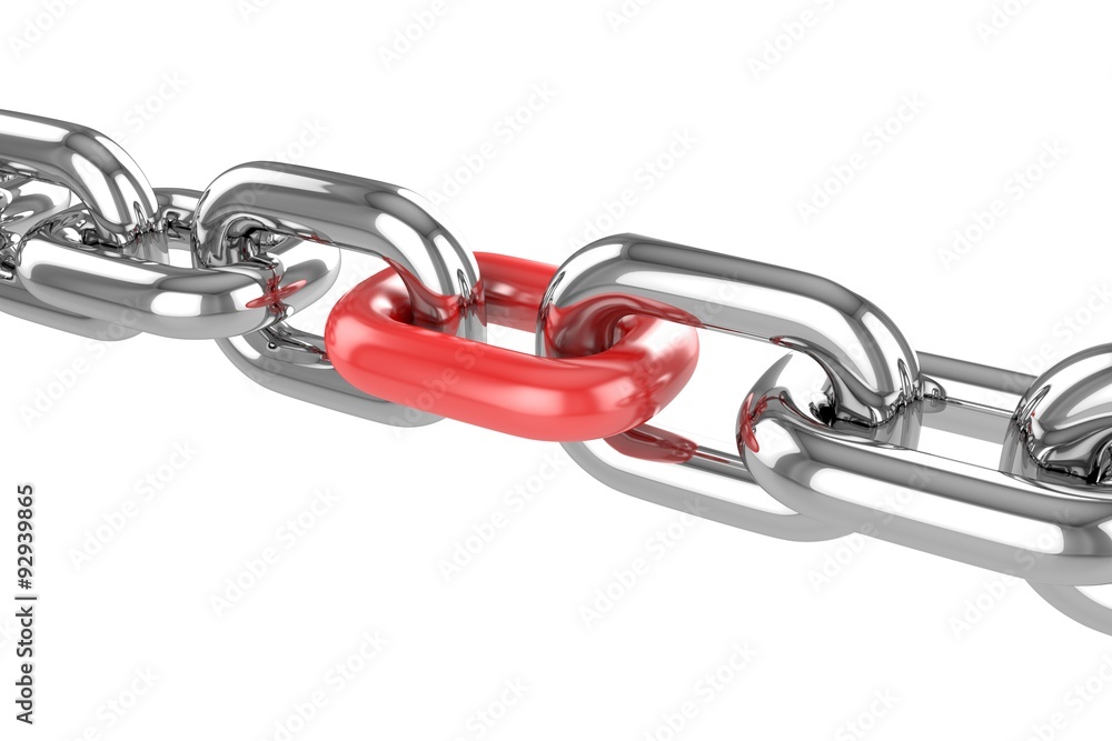 Obraz premium render stainless steel chain