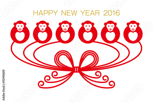 年賀状　申　2016