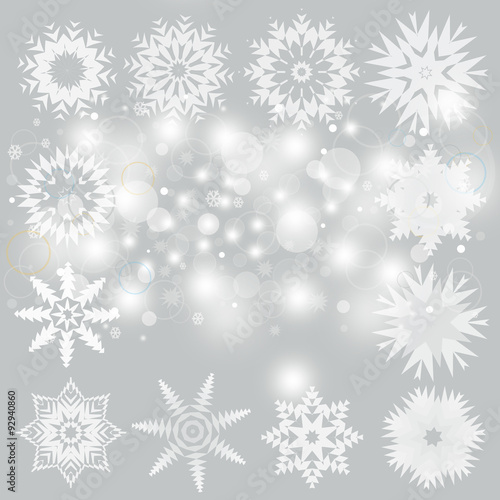 Christmas snowflake and decoration background