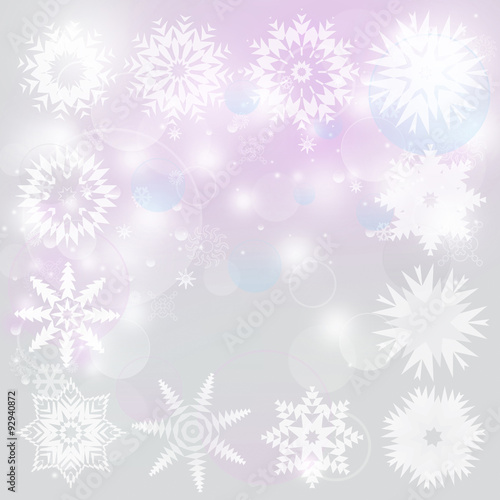 Christmas snowflake and decoration background