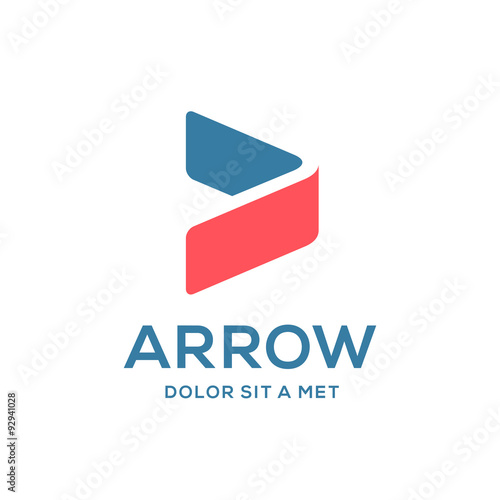 Abstract business logo icon design template with arrow