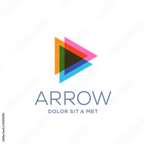 Abstract business logo icon design template with arrow
