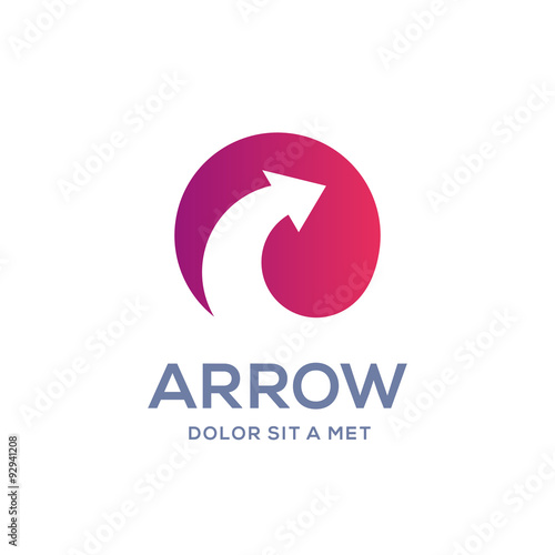 Abstract business logo icon design template with arrow